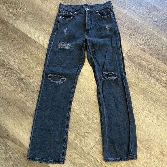 Aeropostale‎ Women's 90S Baggy Jeans Black 4R Pre-Owned - Picture 3 of 3